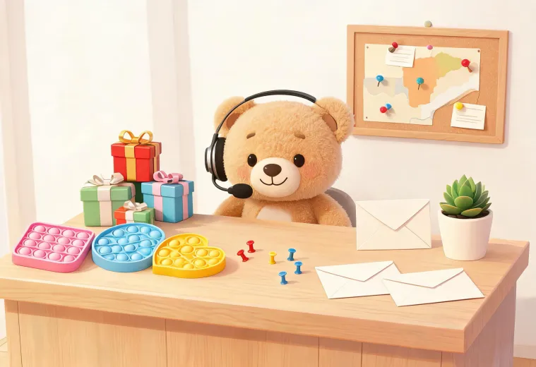 Pop It contact desk and play map
