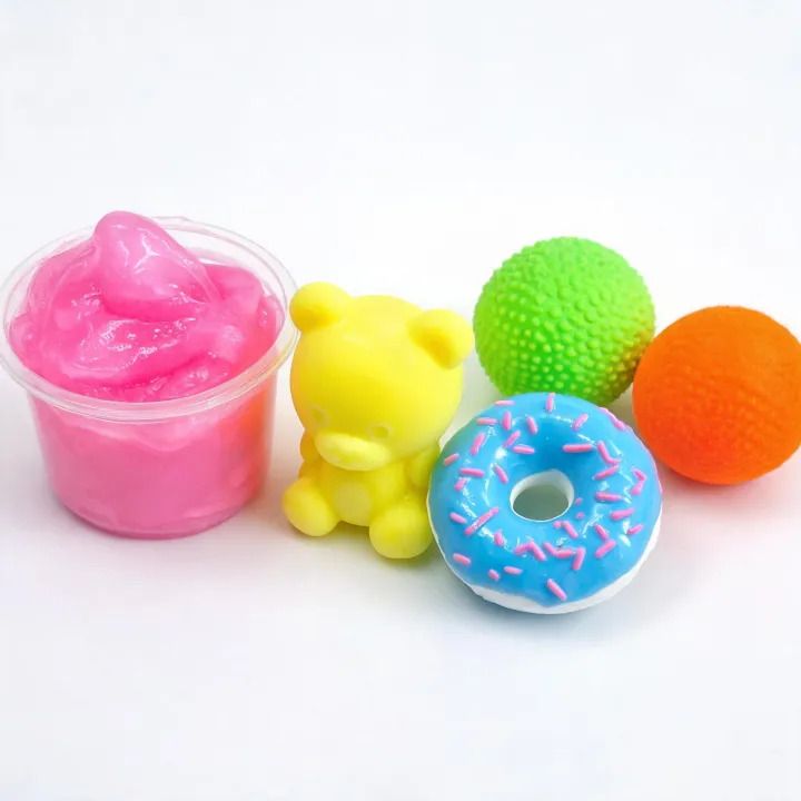 Glossy slime and squishy toys